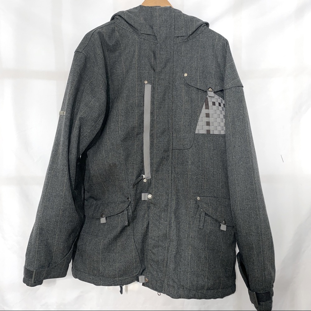 686 Snowboarding Skiing Winter Jacket Coat Size Large Grey